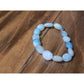 Bracelet extensible Aigue-marine naturelle