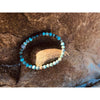 African Turquoise natural gemstone stretch bracelet - 