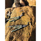 Extra small African Jade stones 3 tier drop earrings natural